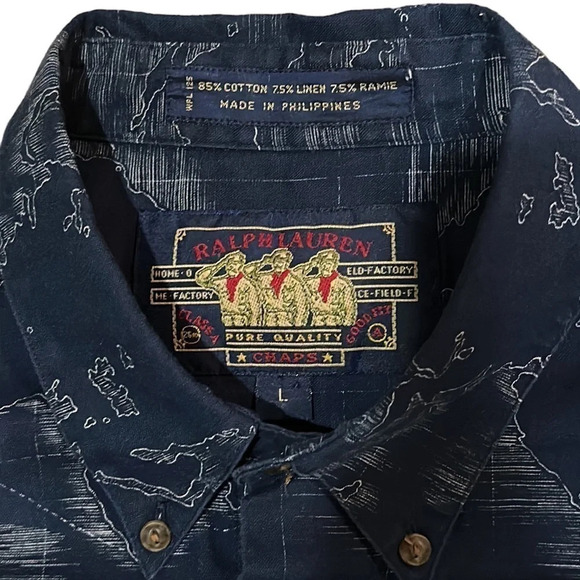 Vintage Ralph Lauren Chaps Field Factory Casual Button Down Shirt Men’s - Picture 3 of 4